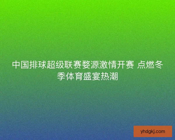 中国排球超级联赛婺源激情开赛 点燃冬季体育盛宴热潮 中国排球超级联赛婺源激情开赛 点燃冬季体育盛宴热潮