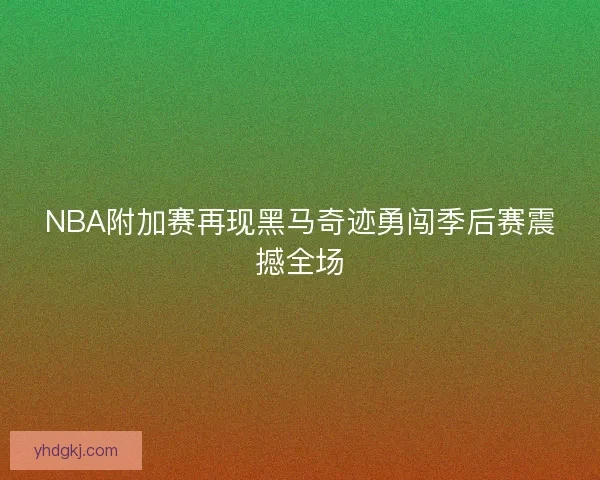 NBA附加赛再现黑马奇迹勇闯季后赛震撼全场 NBA附加赛再现黑马奇迹勇闯季后赛震撼全场