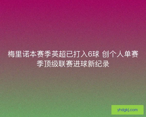 梅里诺本赛季英超已打入6球 创个人单赛季顶级联赛进球新纪录 梅里诺本赛季英超已打入6球 创个人单赛季顶级联赛进球新纪录