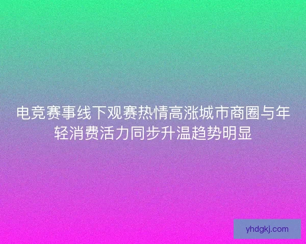电竞赛事线下观赛热情高涨城市商圈与年轻消费活力同步升温趋势明显 电竞赛事线下观赛热情高涨城市商圈与年轻消费活力同步升温趋势明显